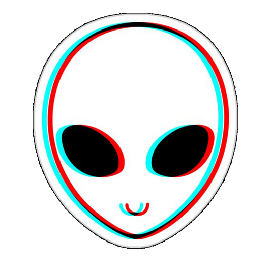 sticker Extraterestru alb
