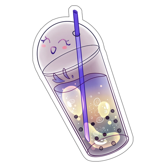 sticker Galaxy boba drink