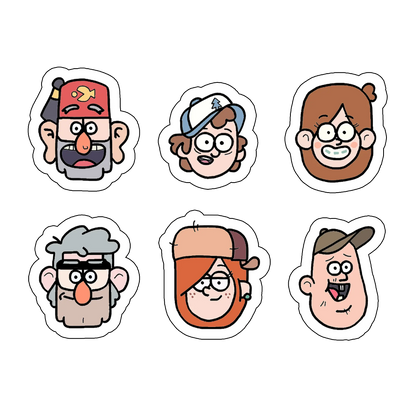 sticker Gravity falls faces