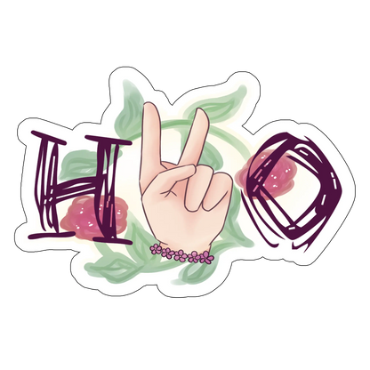 sticker H2O hand sign