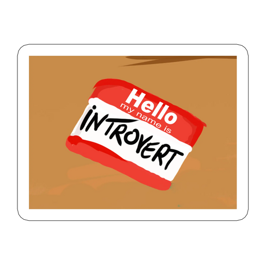 sticker HELLO MY NAME IS INTROVERT