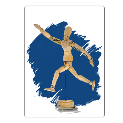sticker I WANT TO BREAK FREE wood doll
