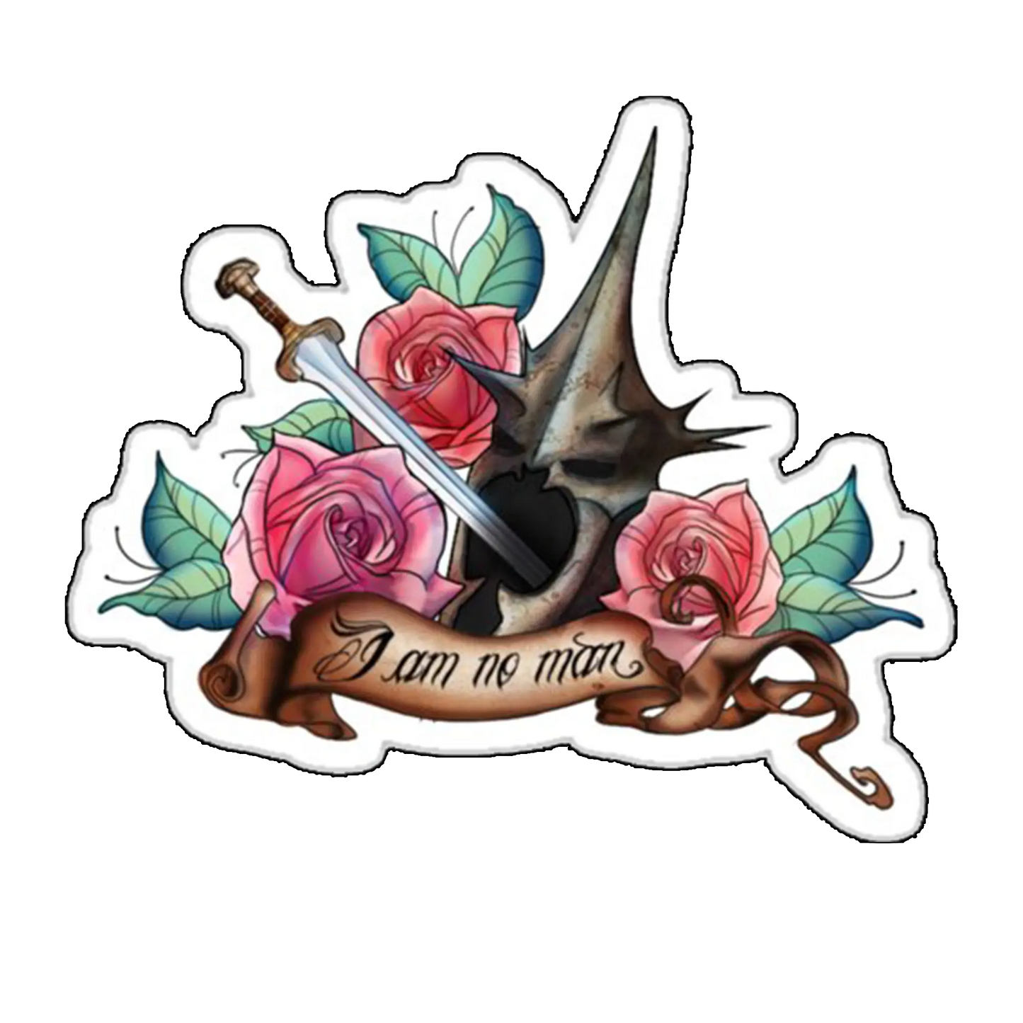 sticker I am no man