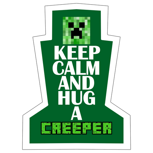 sticker Keep calm and hug a Creeper