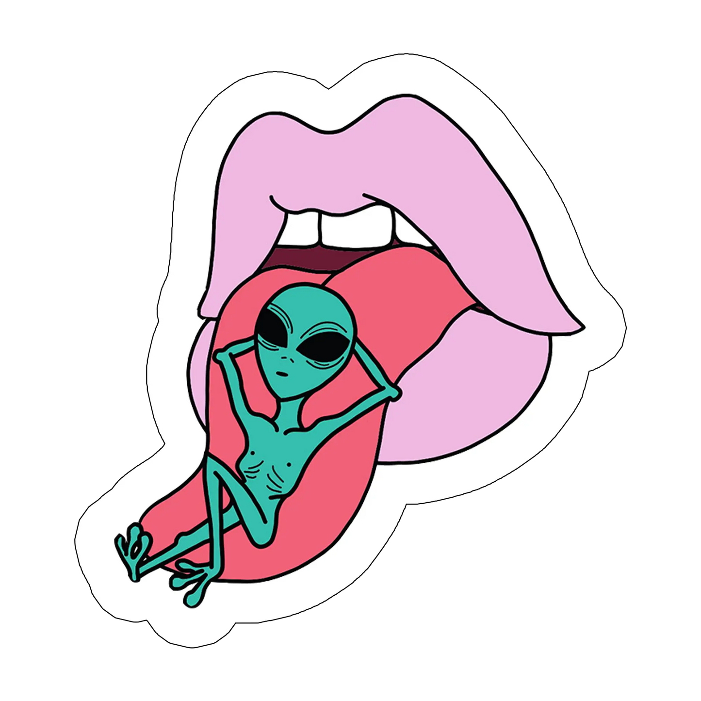 sticker Lips-with-ALIEN