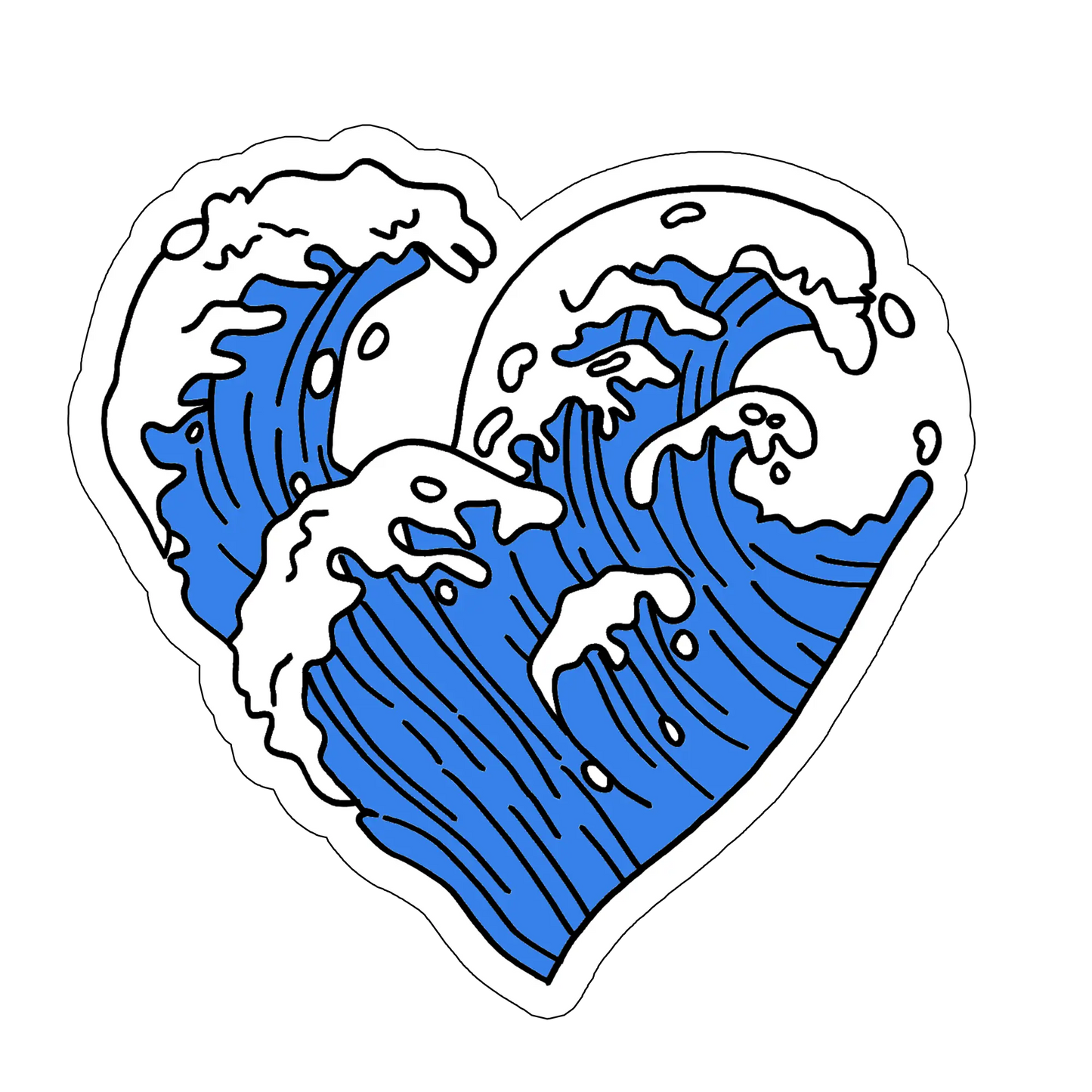 sticker Love comes in waves