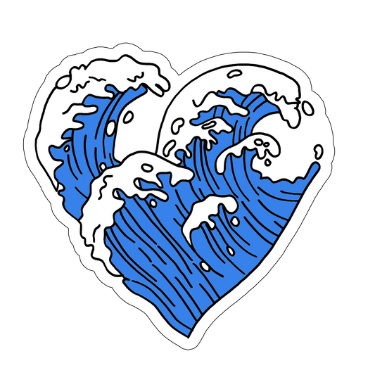 sticker Love comes in waves