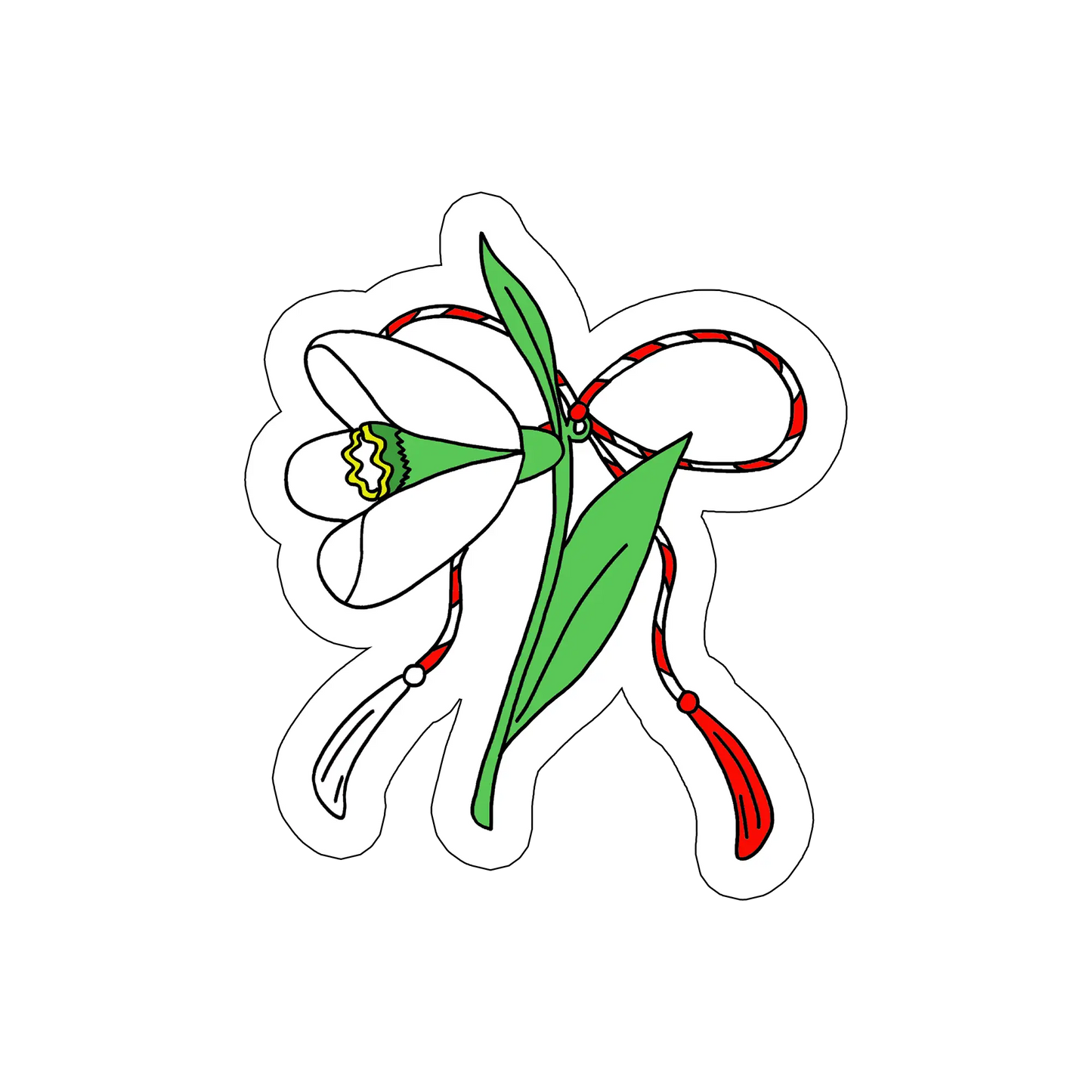 sticker Mărțișor ghiocel