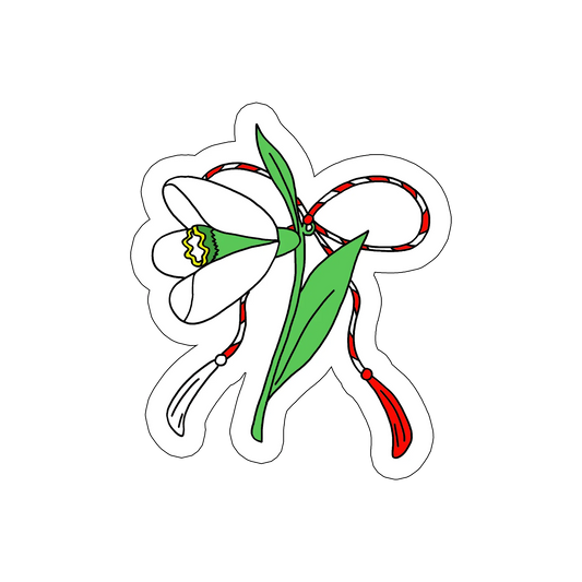 sticker Mărțișor ghiocel