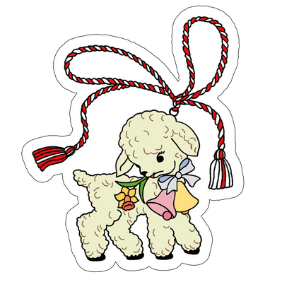 sticker Mărțișor miel