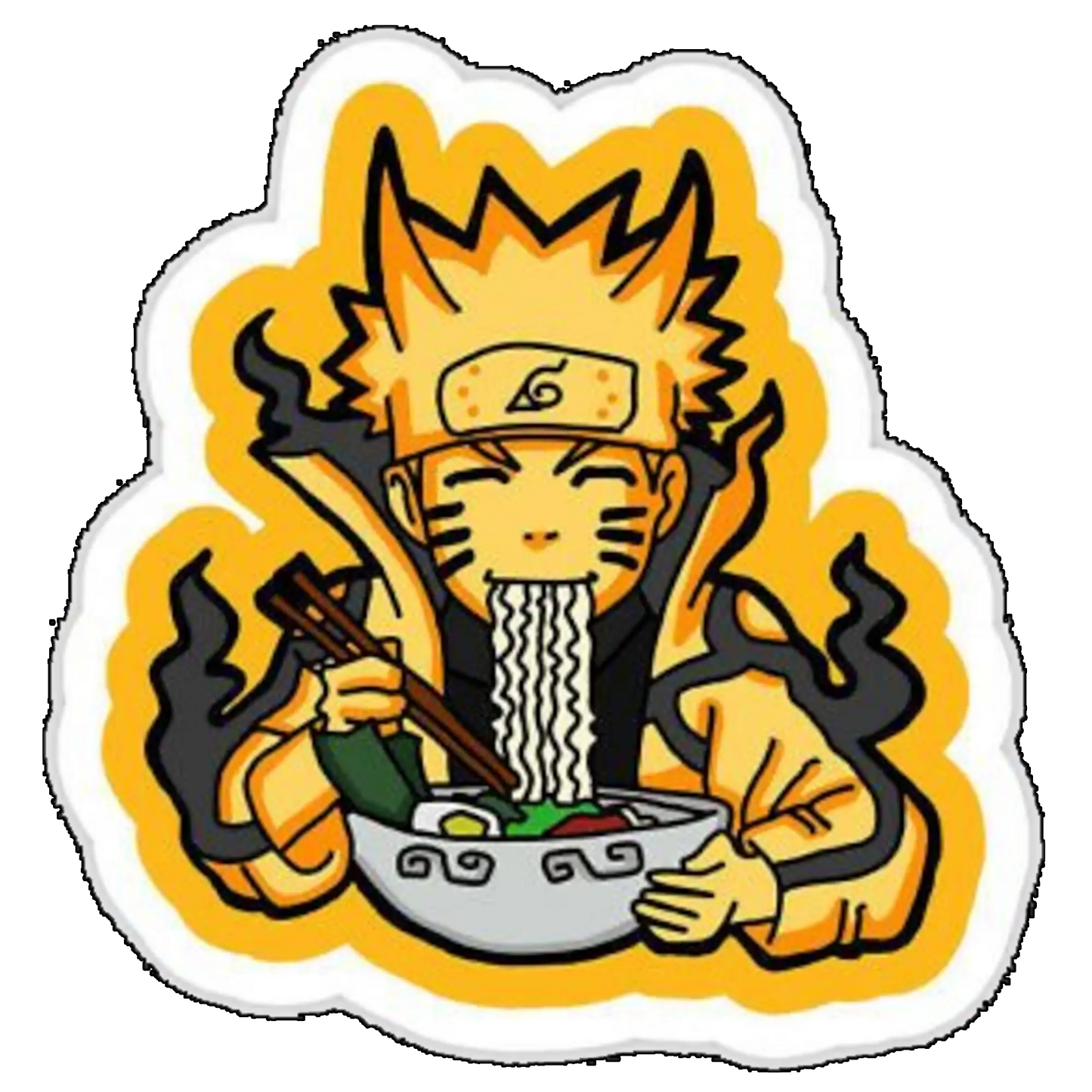 Sticker Naruto mancand ramen