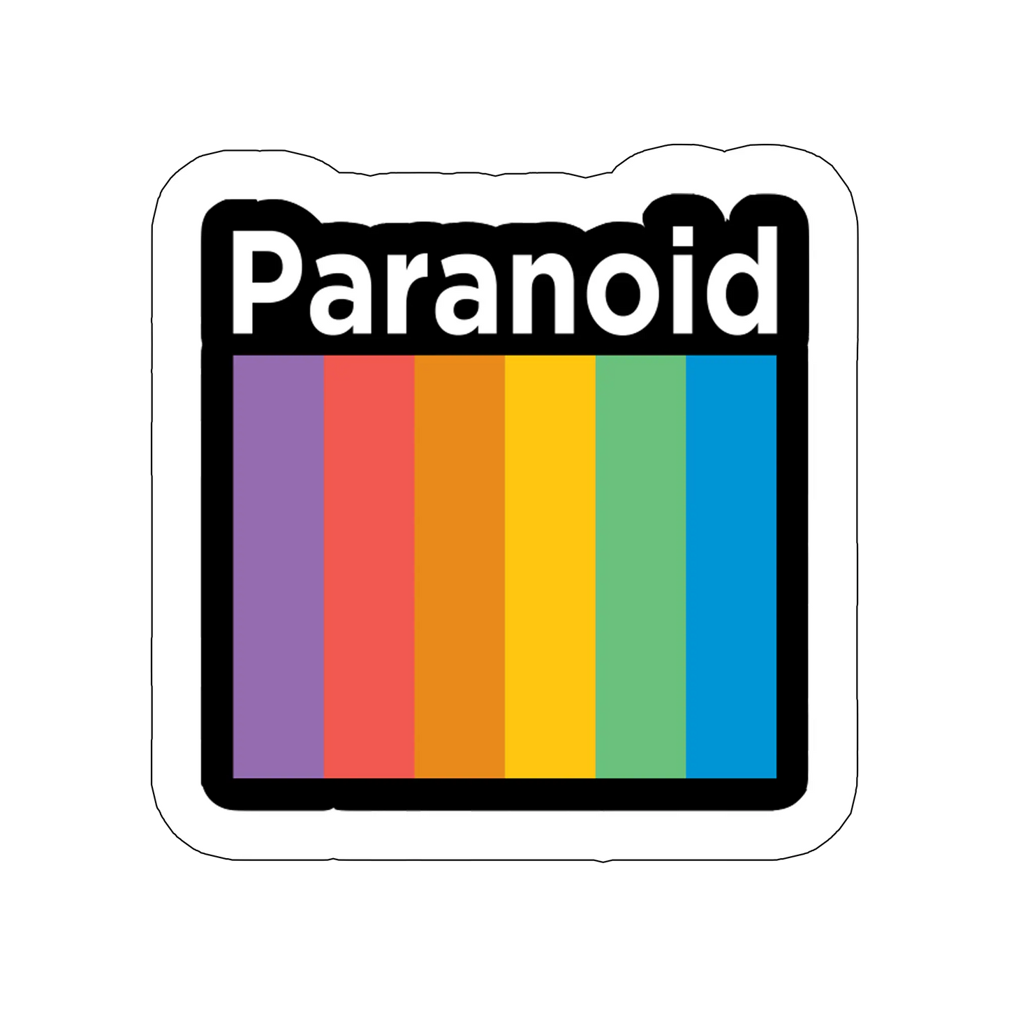 sticker Paranoid-rainbow