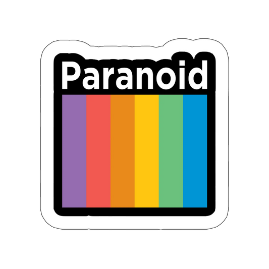 sticker Paranoid-rainbow