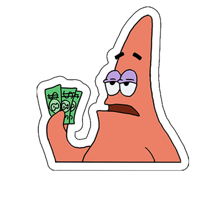 sticker Patrick cu $$$
