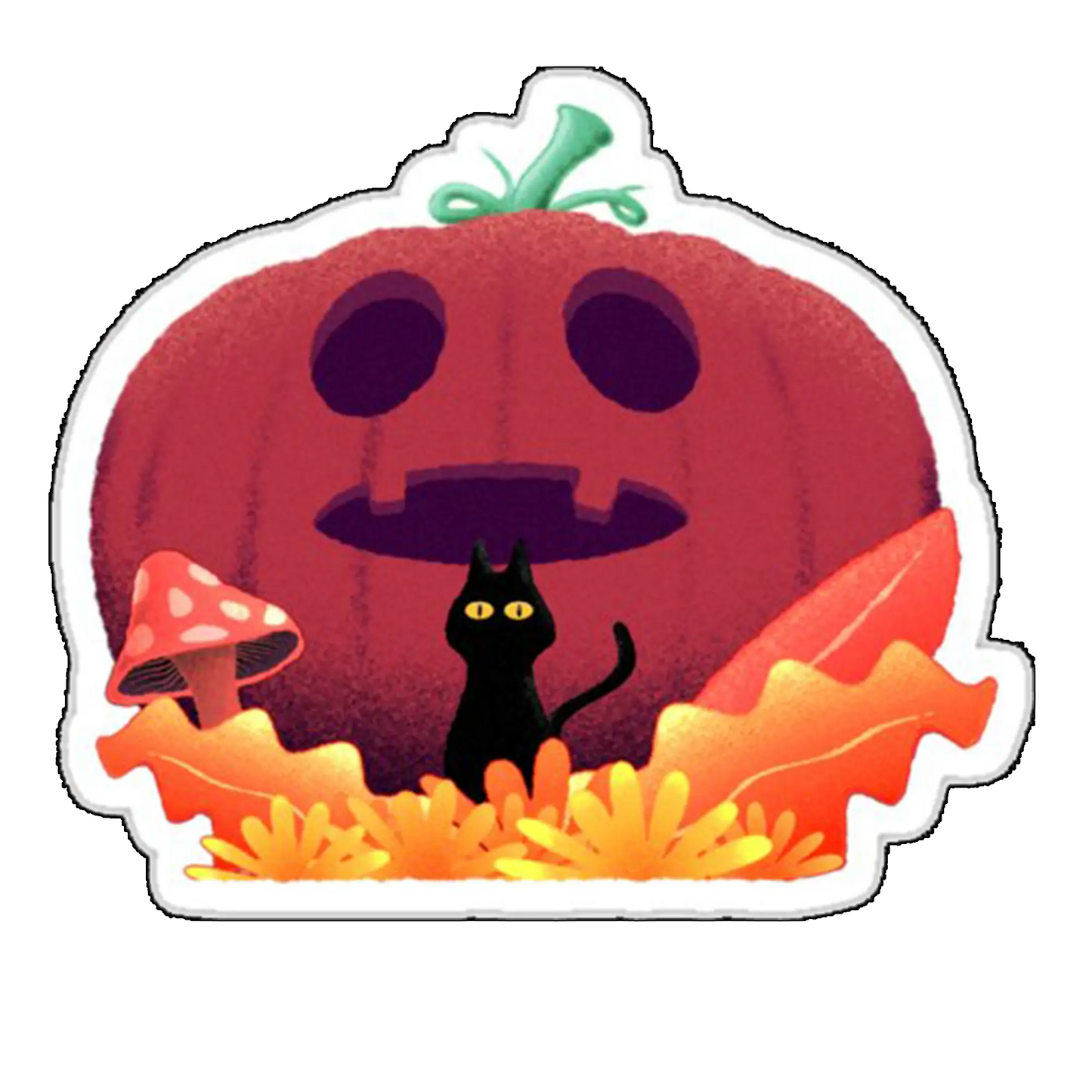 sticker Pisica &amp; dovleacul