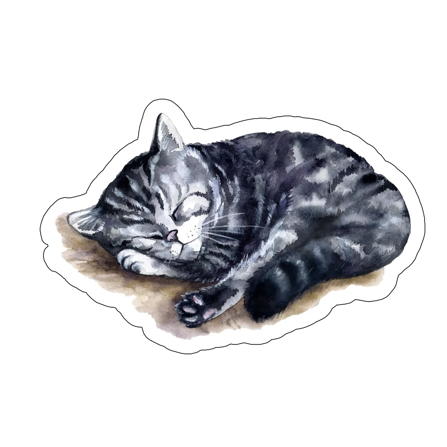 sticker Pisica-gri
