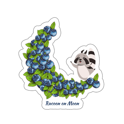 sticker Racoon On Moon