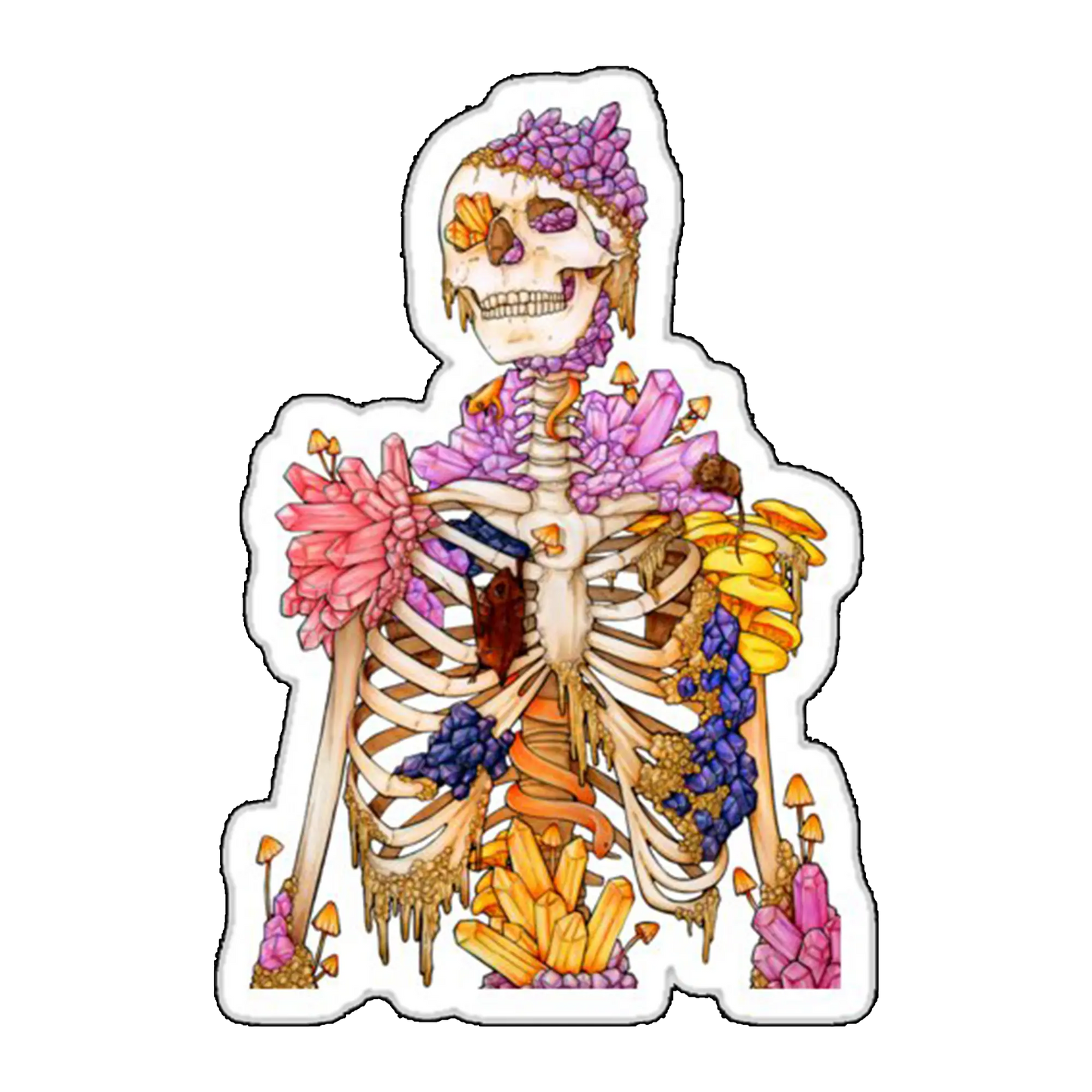 sticker Schelete floral