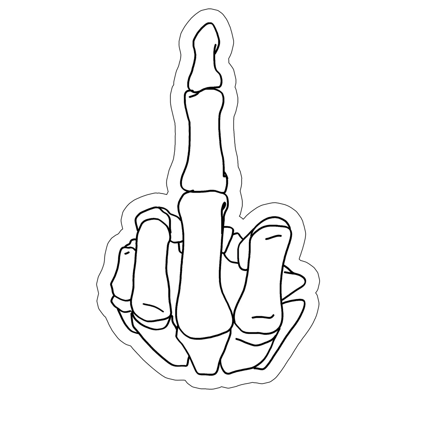 sticker Skeleton hand