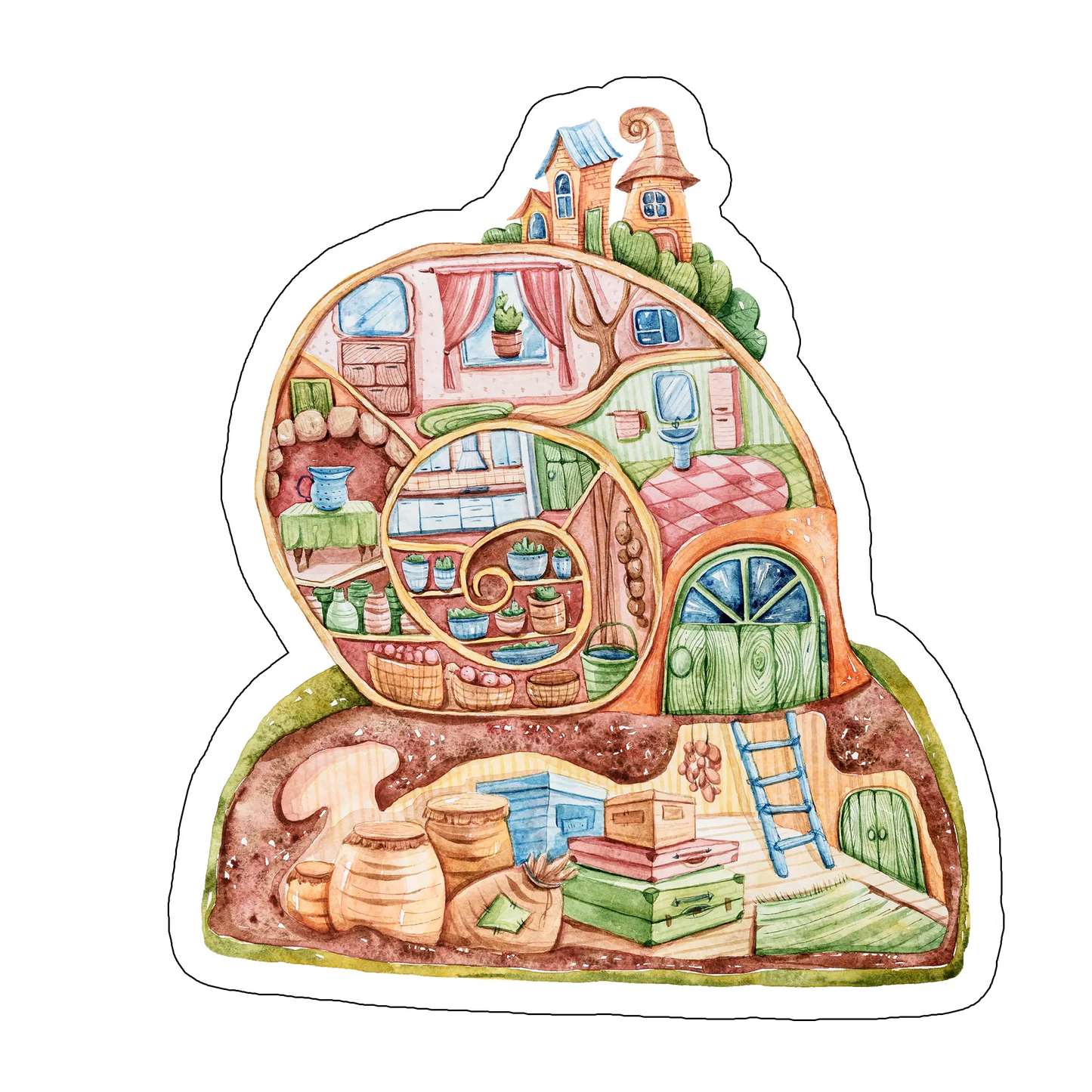 sticker Snail-house