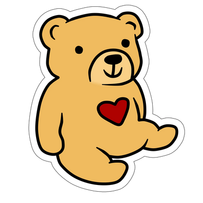 sticker Ursulet cu inima
