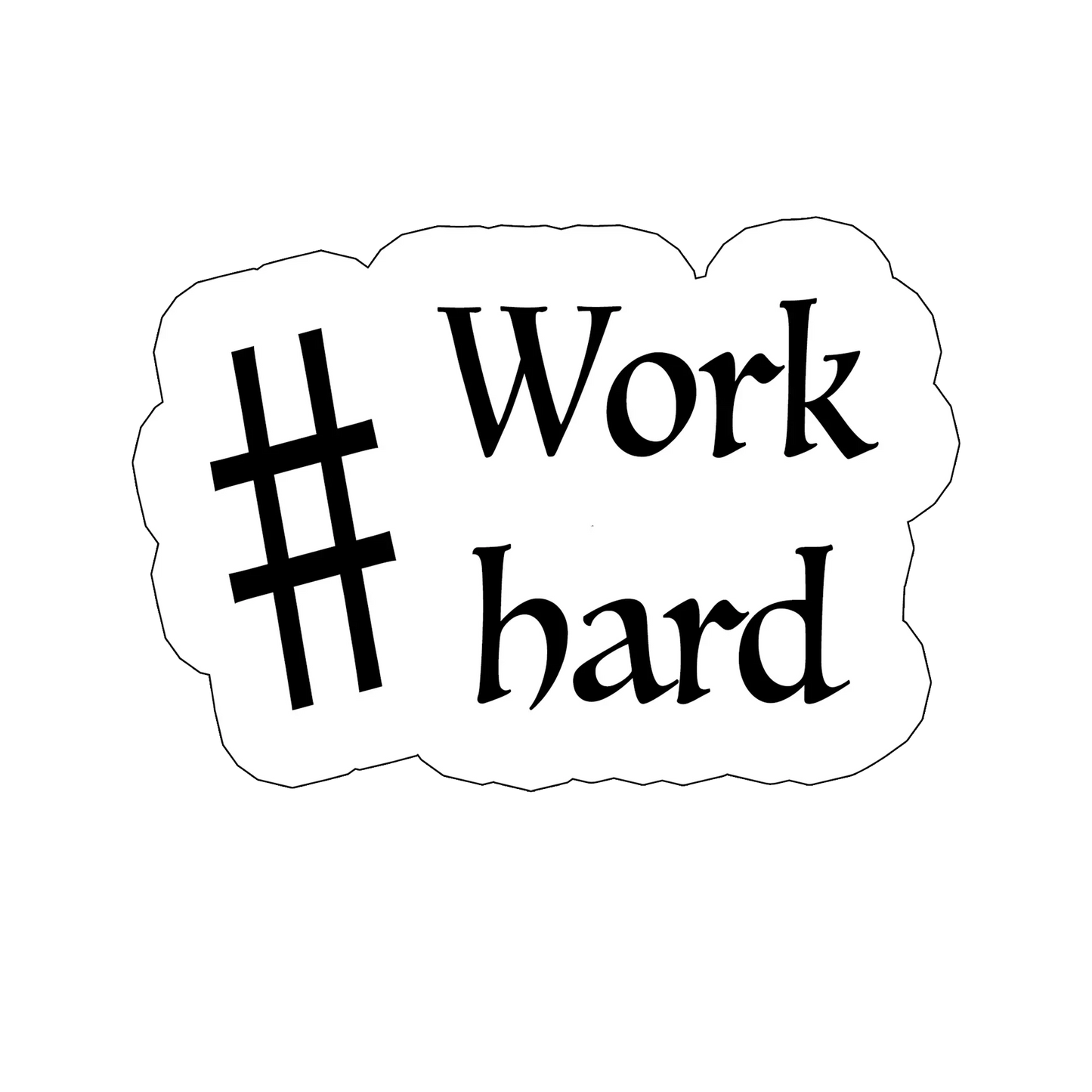 sticker #WorkHard