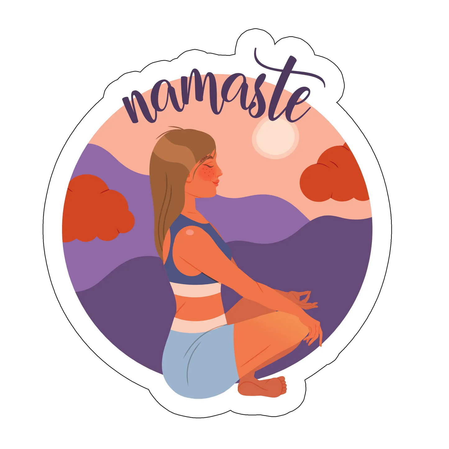 sticker Yoga Girl