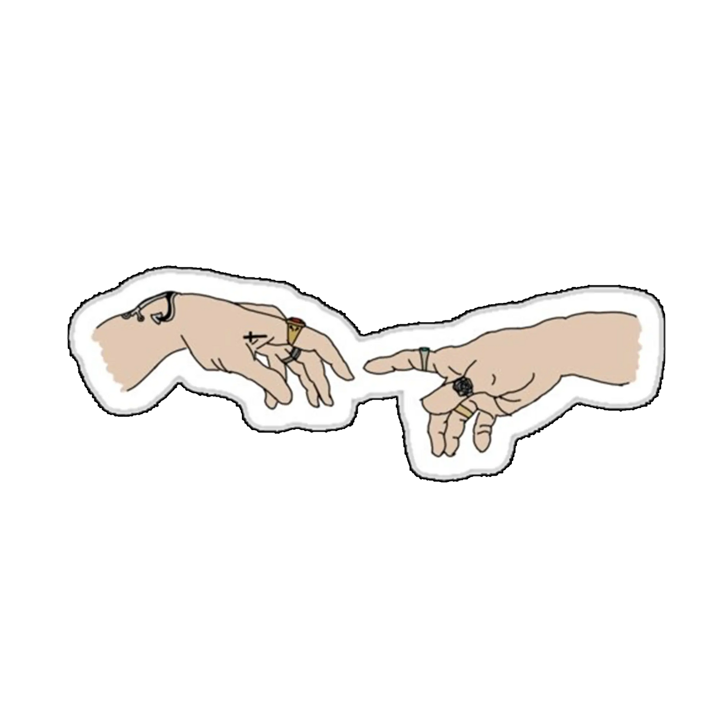 Sticker atingere maini