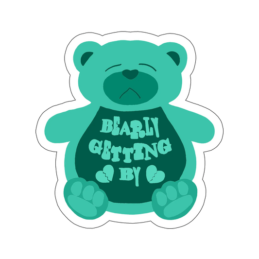 sticker bearly getting by