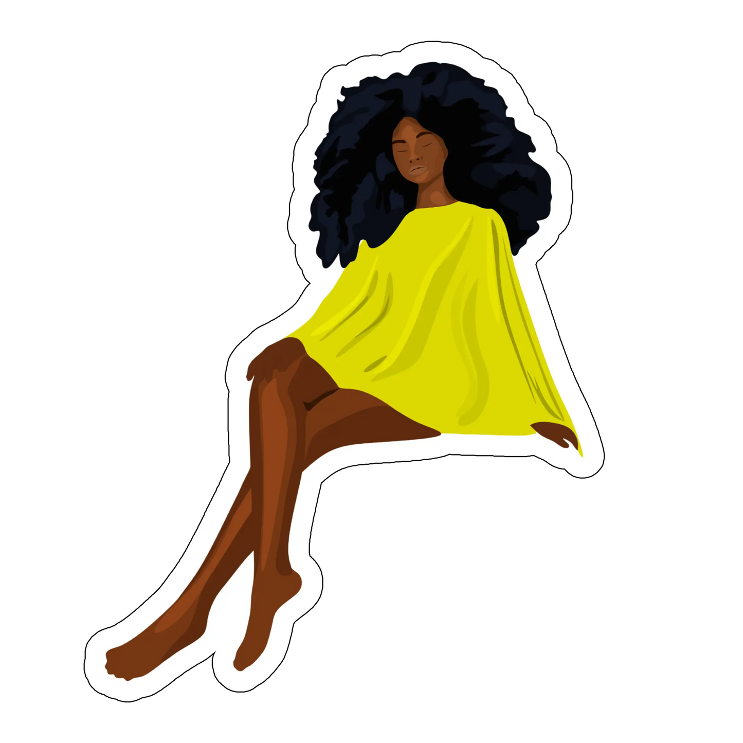sticker black woman