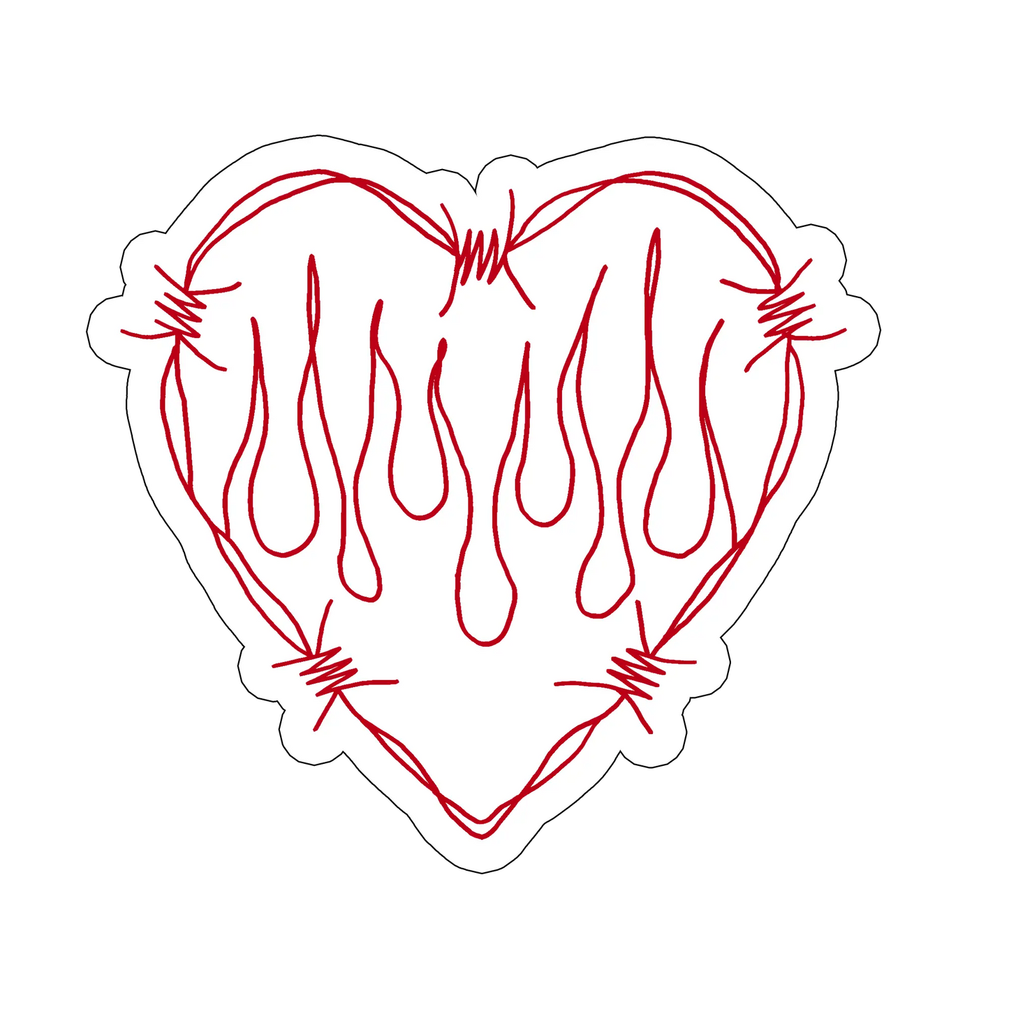 sticker burning love