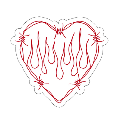 sticker burning love