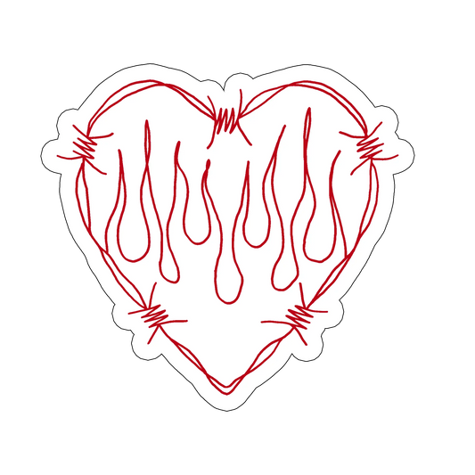 sticker burning love