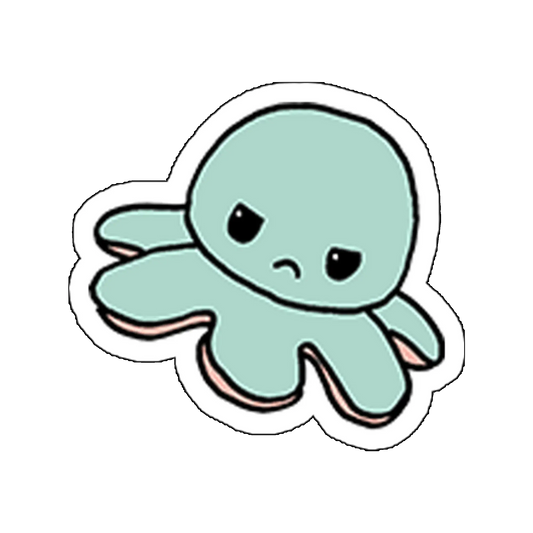 sticker caracatita trista