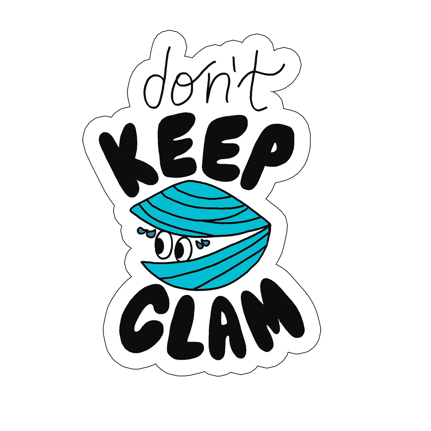 sticker clam pun