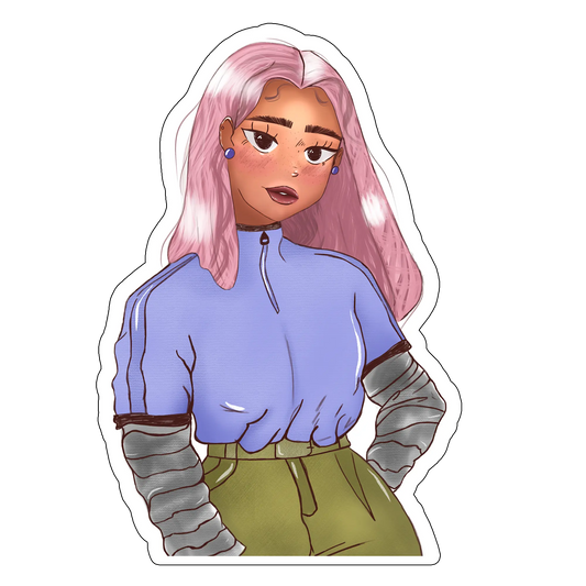 sticker cute girl