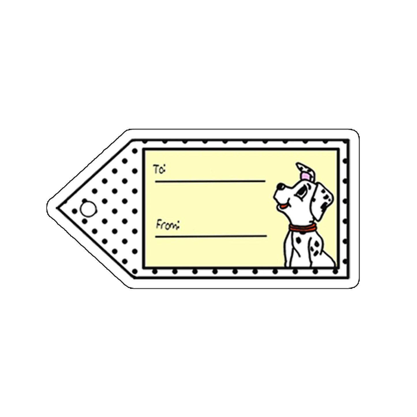 sticker dalmatian tag