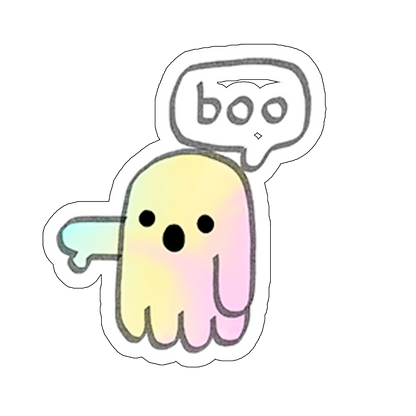 sticker disapproving ghost