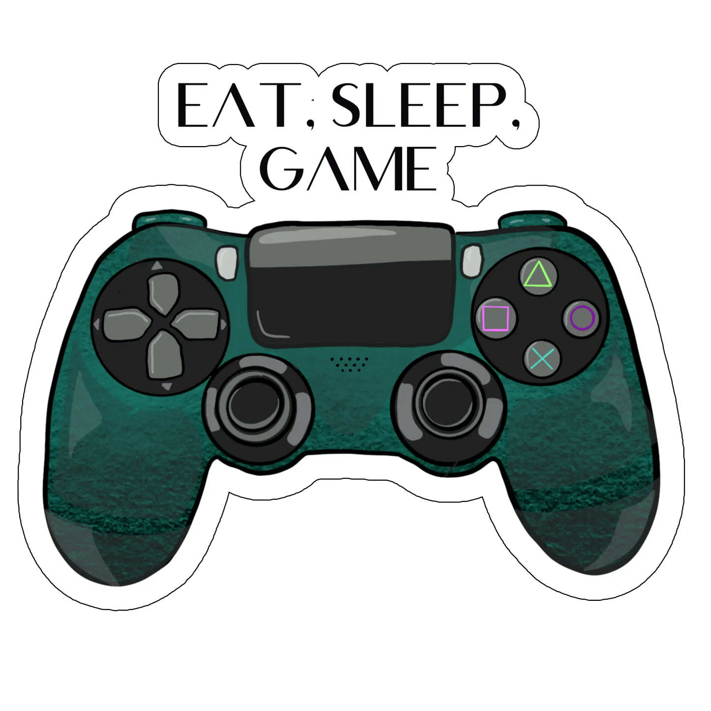 sticker eat sleep game