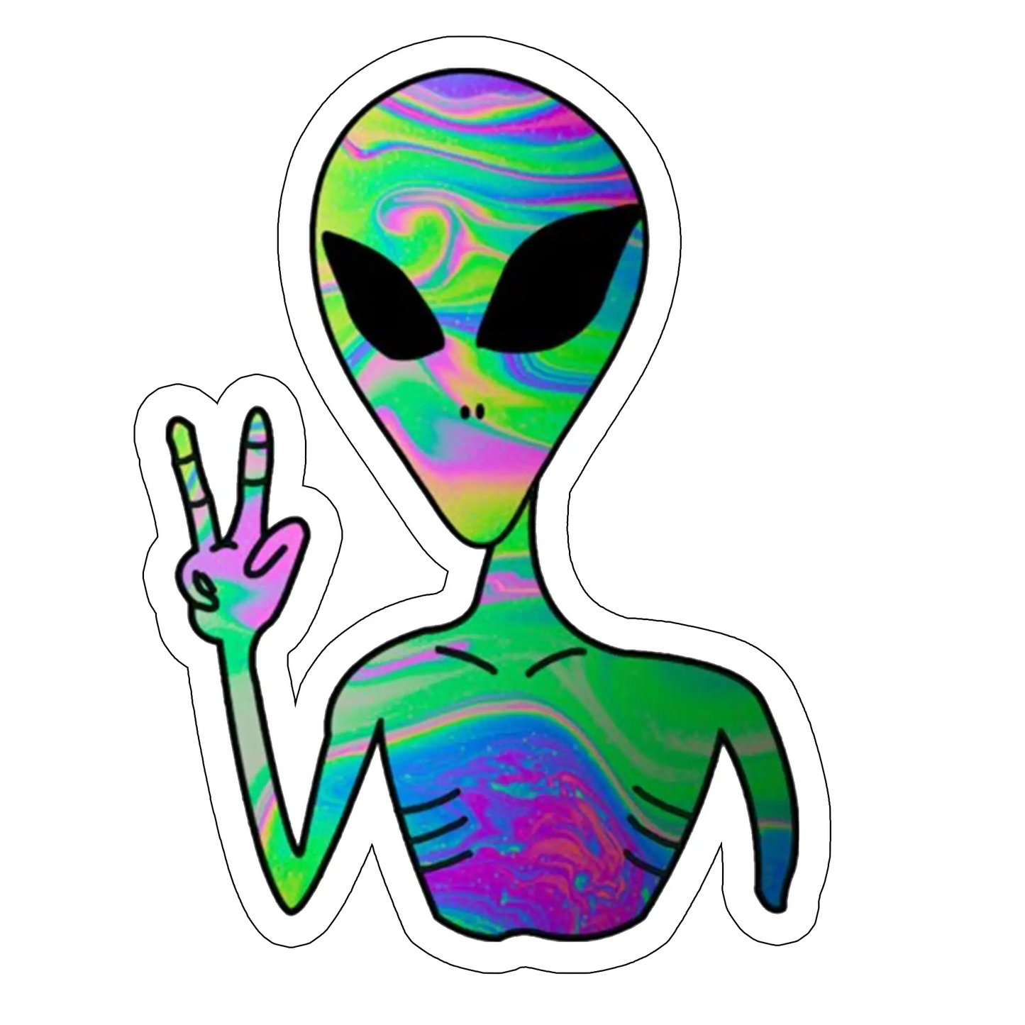 Sticker Extraterestru pacifist