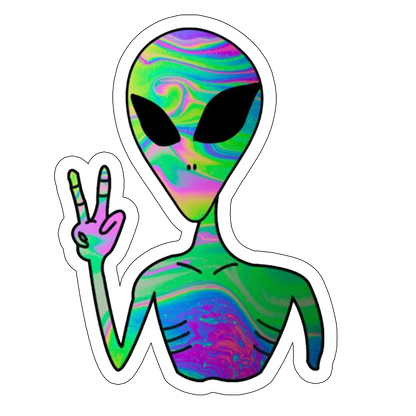 Sticker Extraterestru pacifist