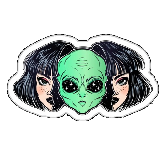 Sticker Extraterestru sub acoperire