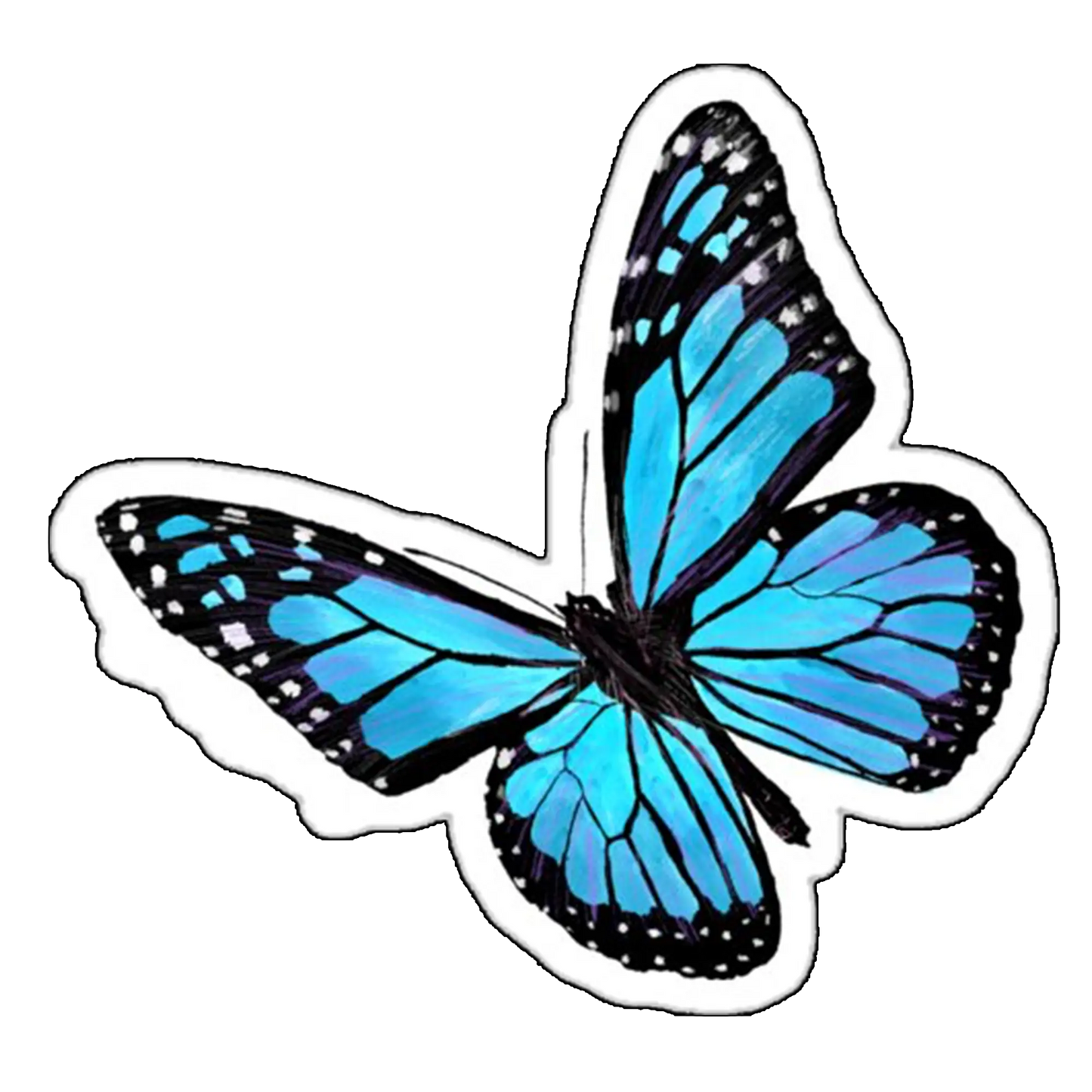 Sticker Fluture Albastru