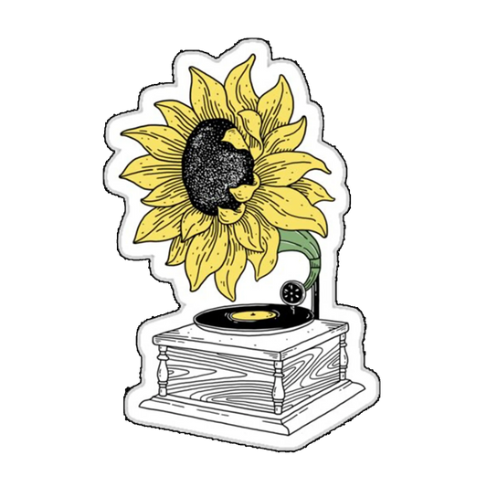 Sticker Gramofon floarea-soarelui