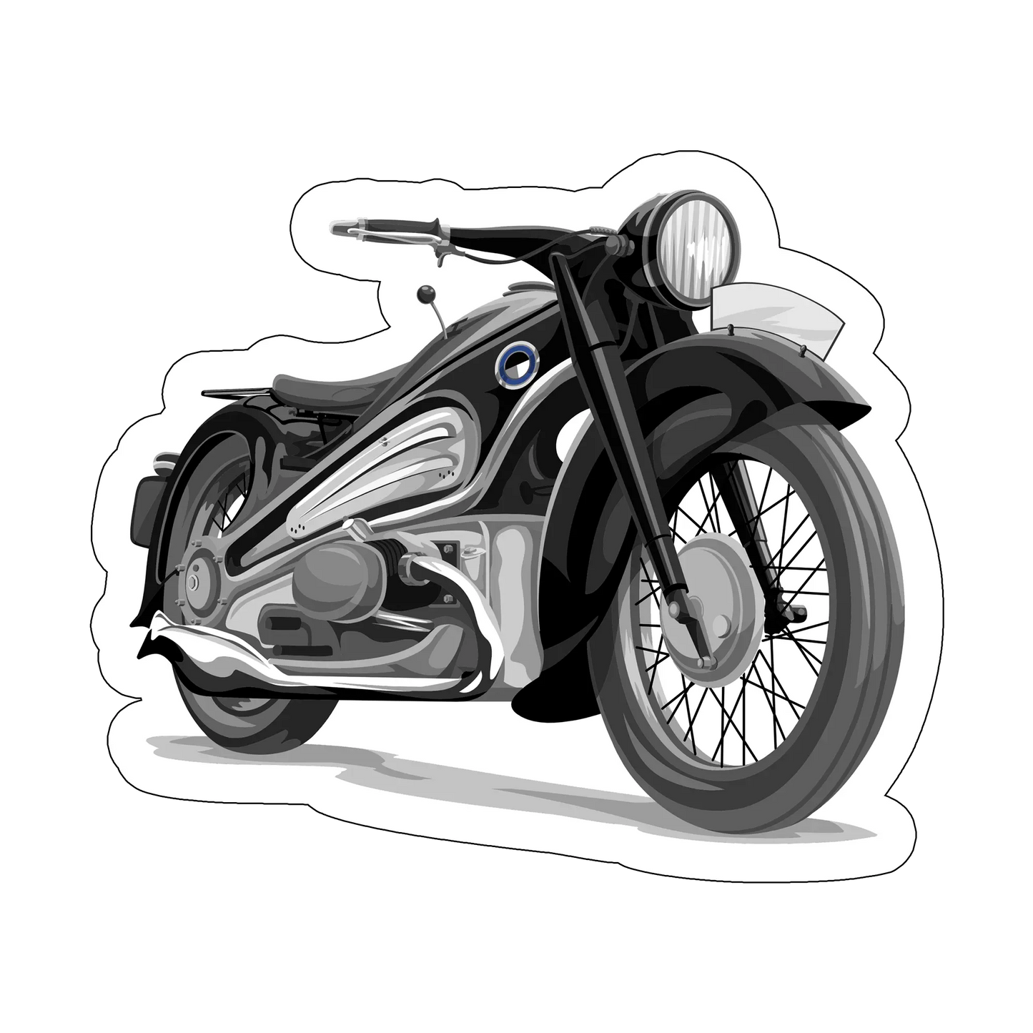 sticker gray-motorcycle