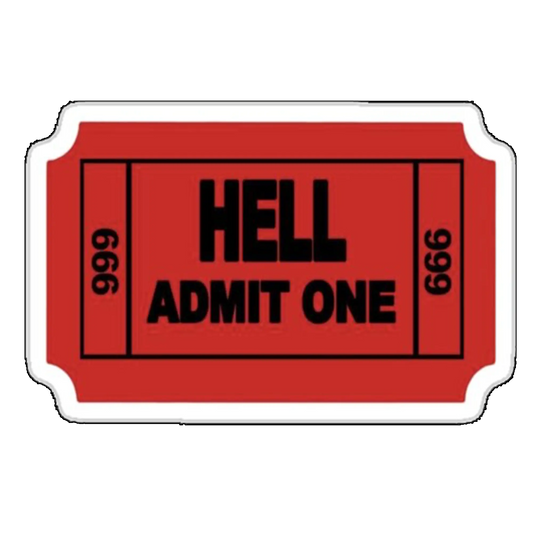 Sticker hell ticket