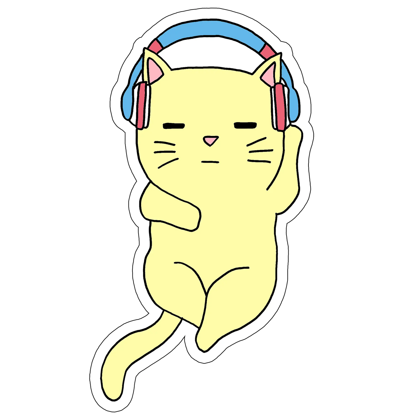 sticker lazy cat