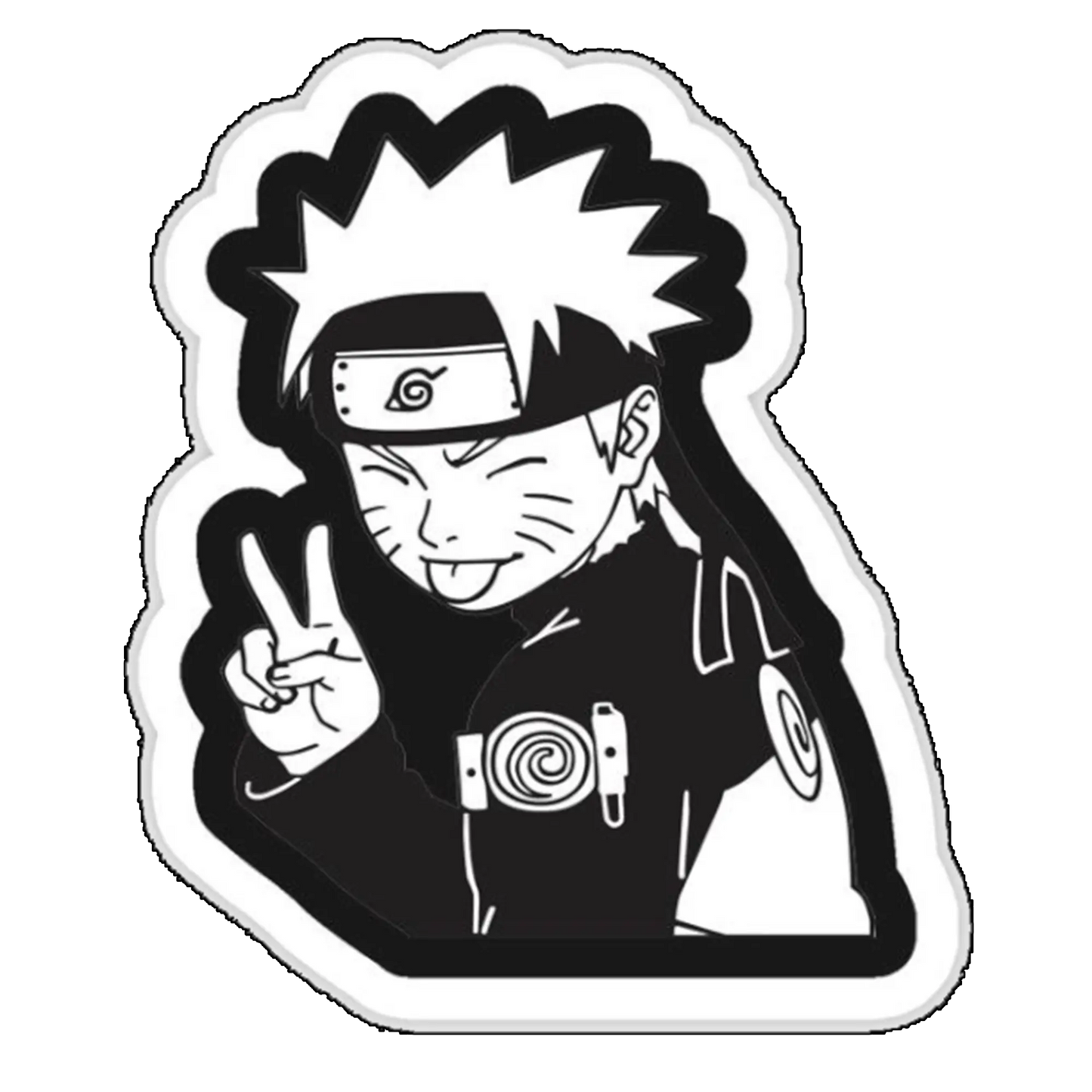 Sticker Naruto alb-negru