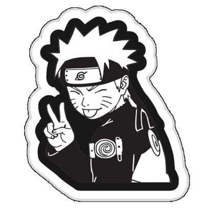 Sticker Naruto alb-negru