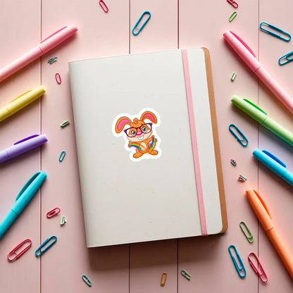 sticker nerd rabbit